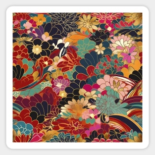 Floral kimono japanese pattern Sticker